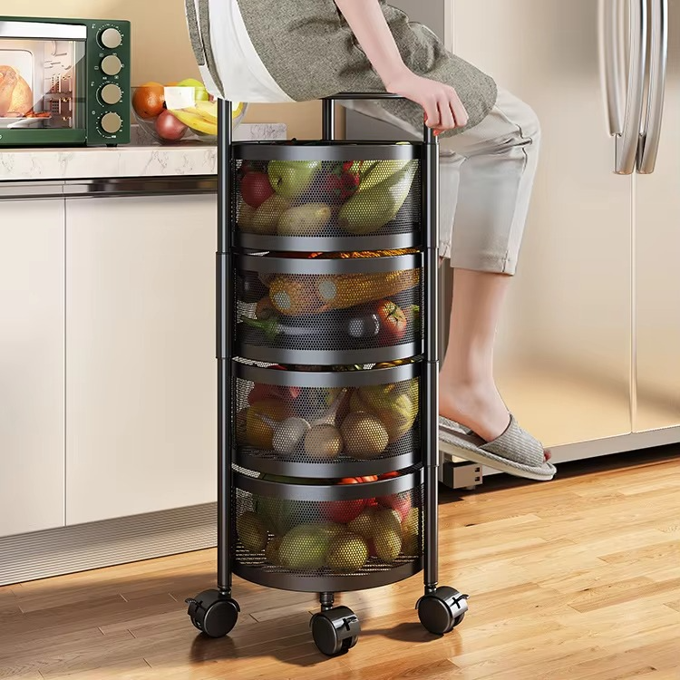 4 Layer Round Shape Kitchen Rack-P0227